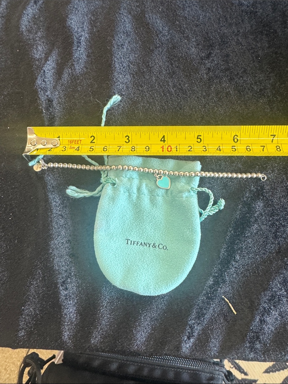 Tiffany & Co. Polished Silver Bead Bracelet with Heart Tag - Picture 6 of 6